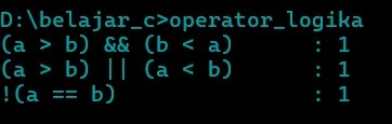Output Program: Operator Logika.
