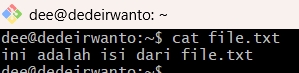 Output perintah cat