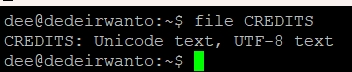 Tipe dari file CREDITS