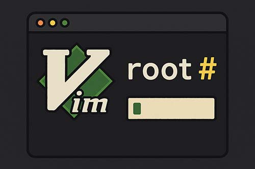 Ilustrasi: Vim + root